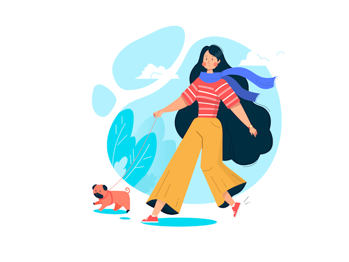 create vector illustration in a flat style