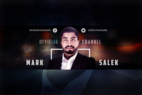 design catchy youtube banner, channel art