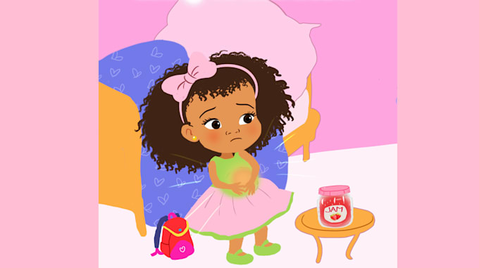 draw children story book illustration