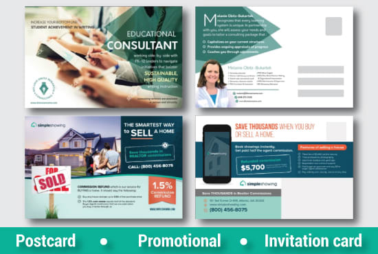 create business promotional postcard design