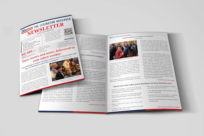create professional newsletter design, magazine layout, email template