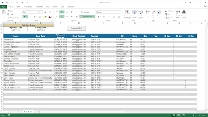 do lead generation for 5 hours