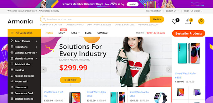 make a ecommerce shopify dropshipping website for your business