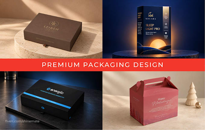 do premium packaging box, label design for your product