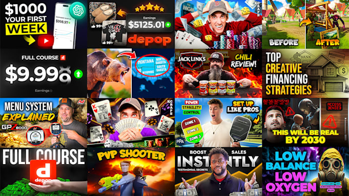 design unique youtube thumbnails