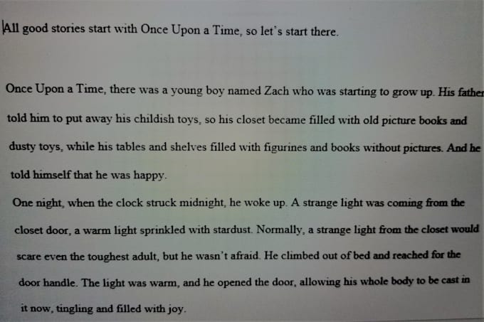 write a personalized bedtime story