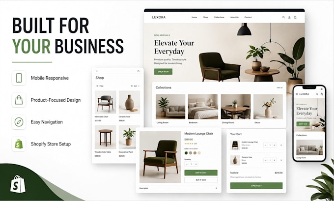 build a professional shopify store for your product business