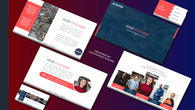 design modern powerpoint presentation or presentation design