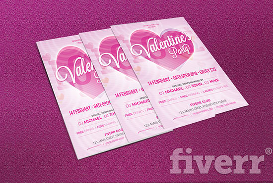 design eye catching flyer for valentine day