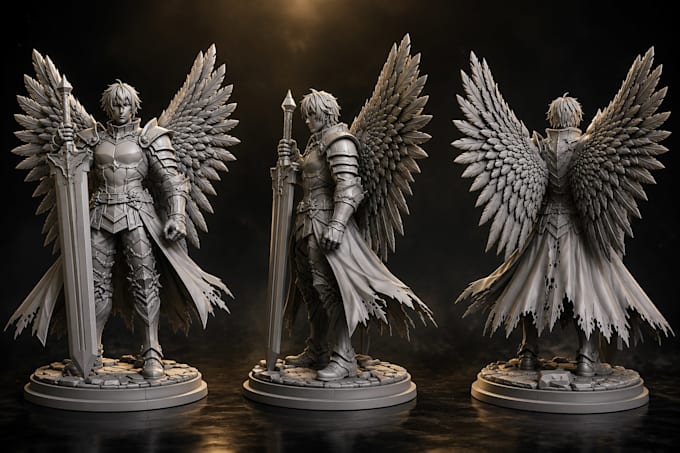 sculpt custom stl characters and statues for 3d printing
