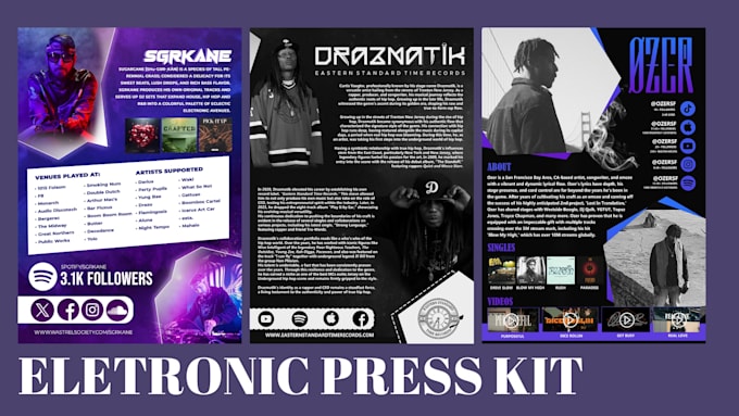 do artist epk, media kit, press kit, speaker kit, one sheet