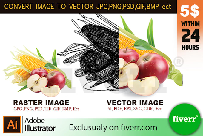 do vector tracing and convert jpg to vector