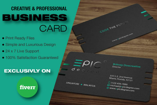design simple and luxurious business card