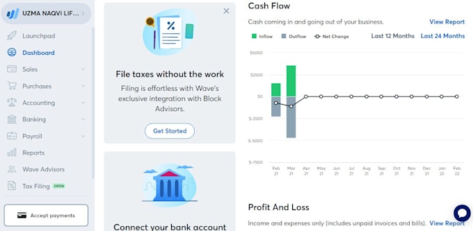 do your bookkeeping using wave and excel spreadsheet