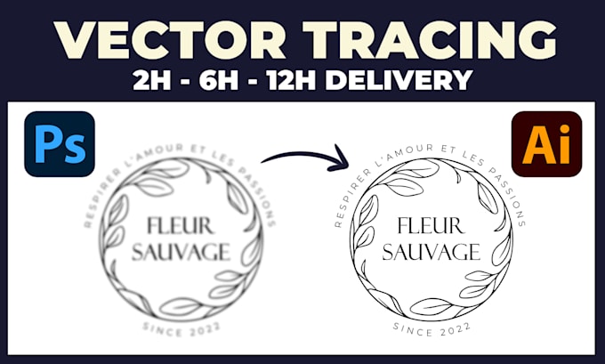 convert your sketch or raster logo to vector