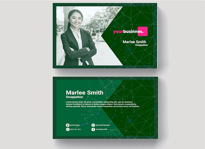 create an amazing and unique business card