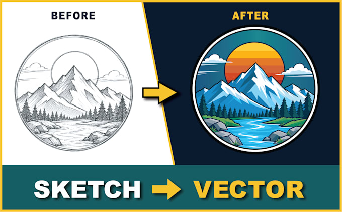 convert your sketch or logo to vector artwork