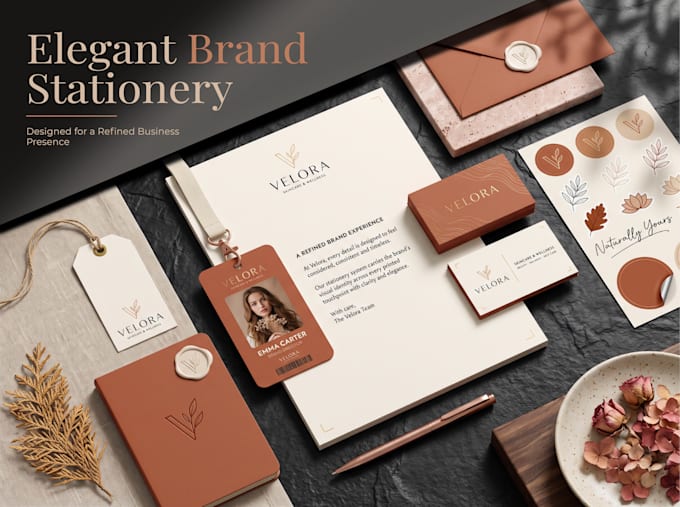 create business card design, letterhead and stationery