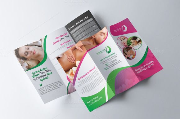 design professional beauty salon, spa menu, and brochure