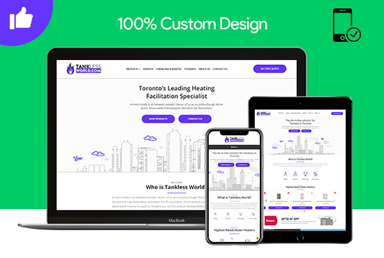 design an unique and modern website for you