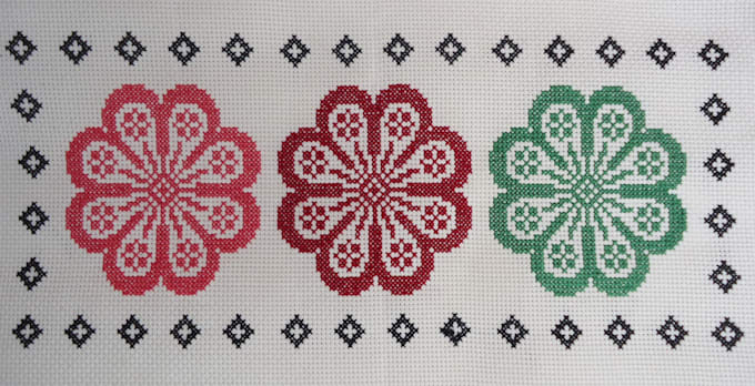 cross stitch wall art
