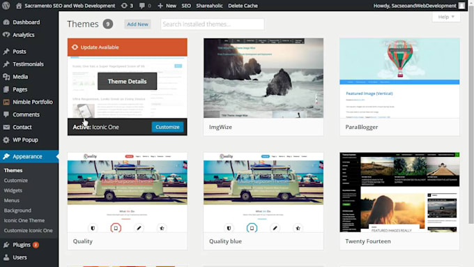 develop custom wordpress websites with SEO optimization
