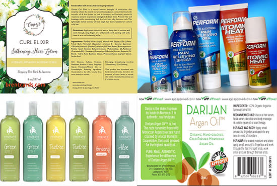 design cosmetics  product labels and packaging
