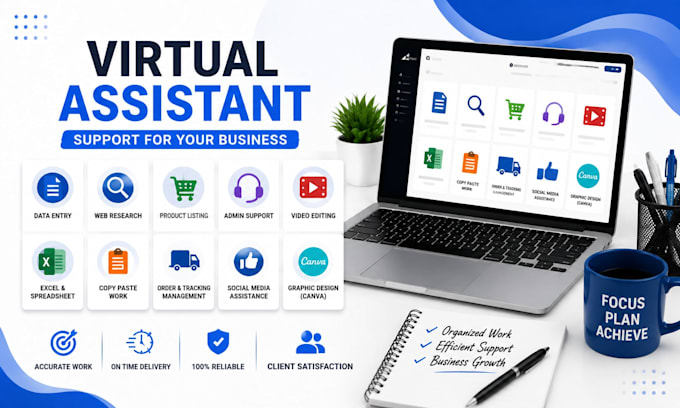 be your virtual assistant for 4 hours