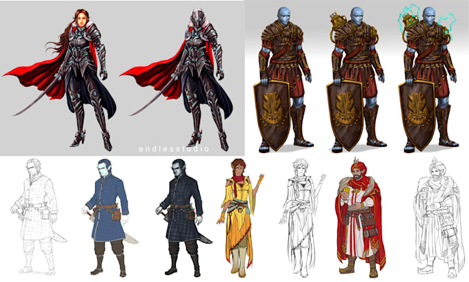 draw dnd concept art, dnd fantasy art, 2d game art