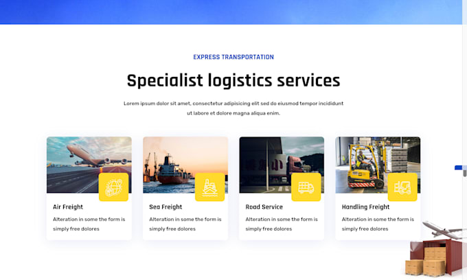 design logistics, trucking, dispatch, moving company website