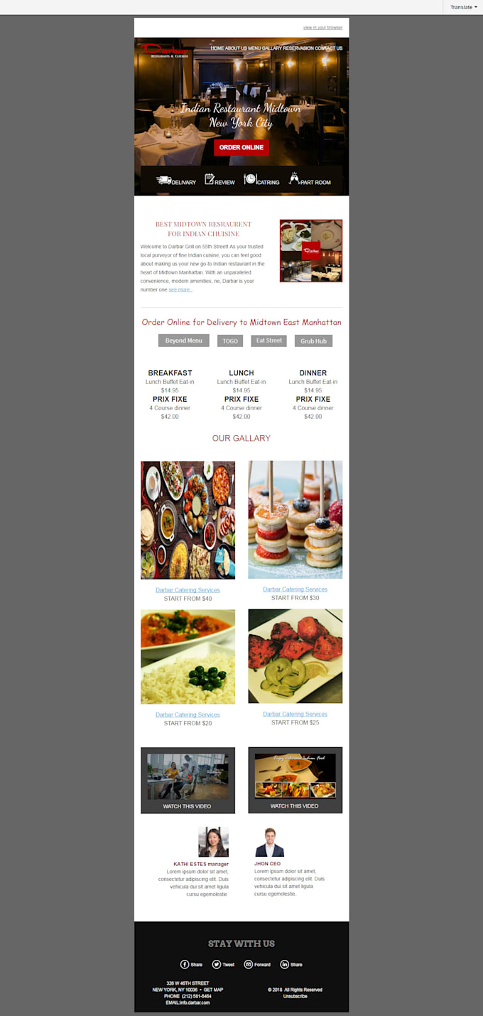 Design constant contact newsletter template by Faruk75 Fiverr