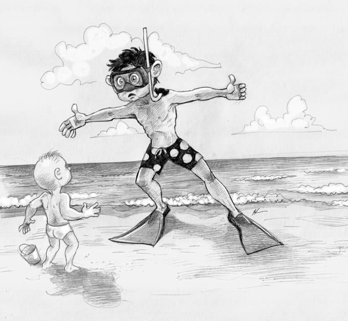 draw an awesome funny scene