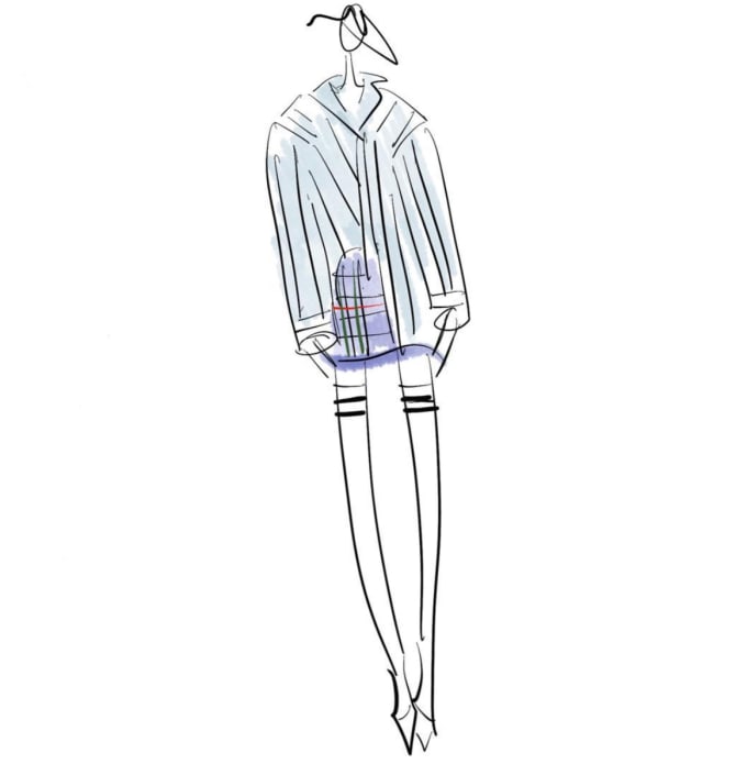 Illustrate an outfit or garment of your choice in my style by Michaela ...