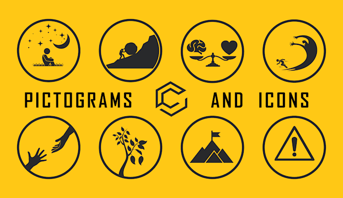 design pictograms, icons and illustrations