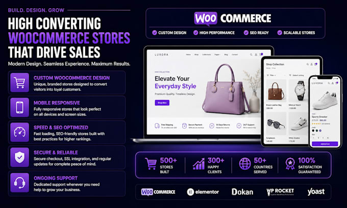 build a woocommerce ecommerce website and online store