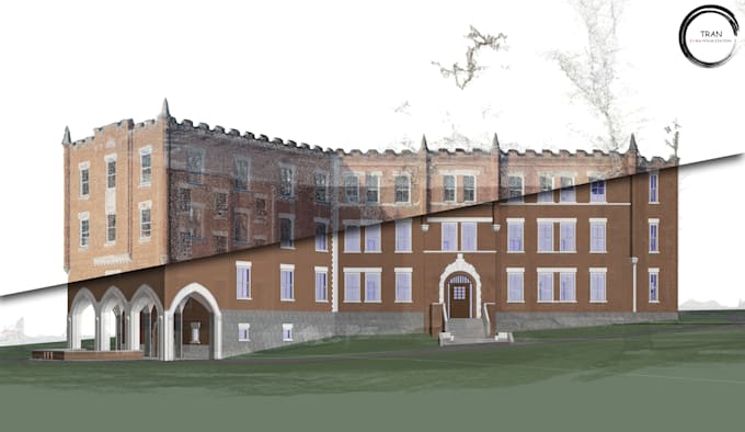 create 3d model from point cloud 2d cad or hand sketch