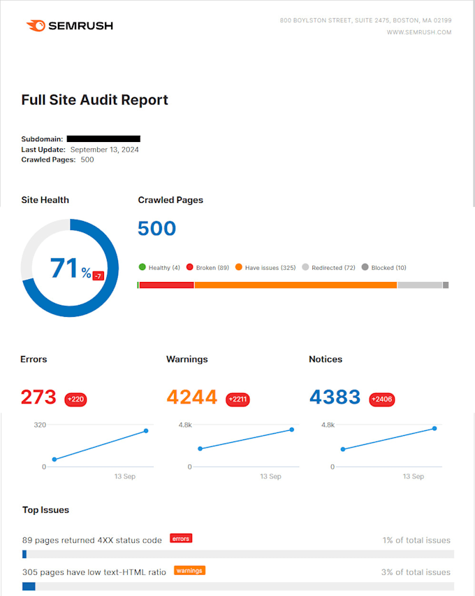 do ai SEO website audits, ai visibility, insight and competitor analysis