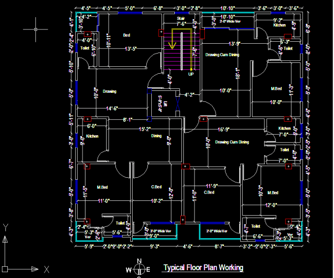Autocad 2d architectural drawing by Gausia_autocad | Fiverr