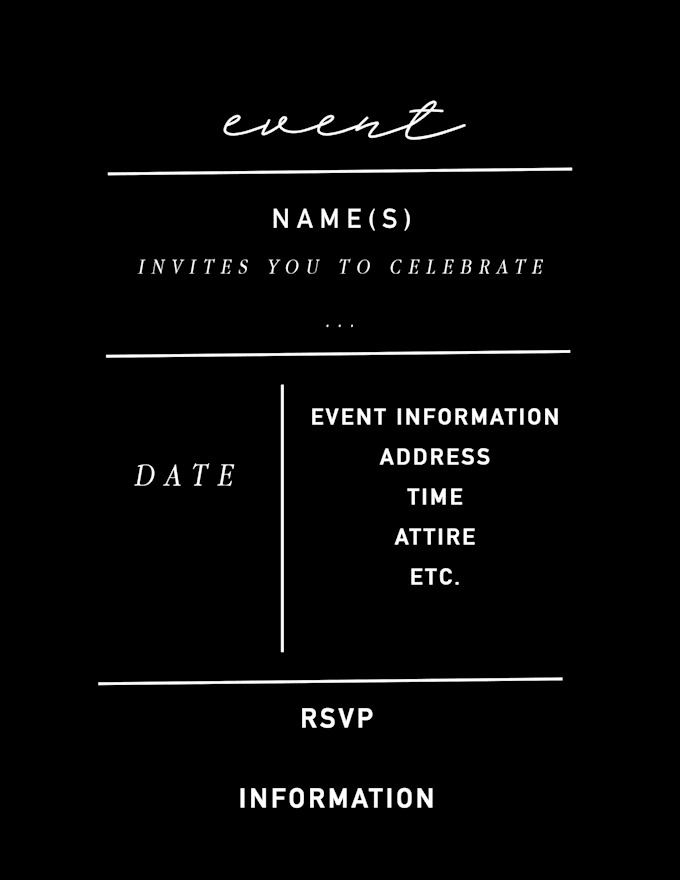 create a printable invitation