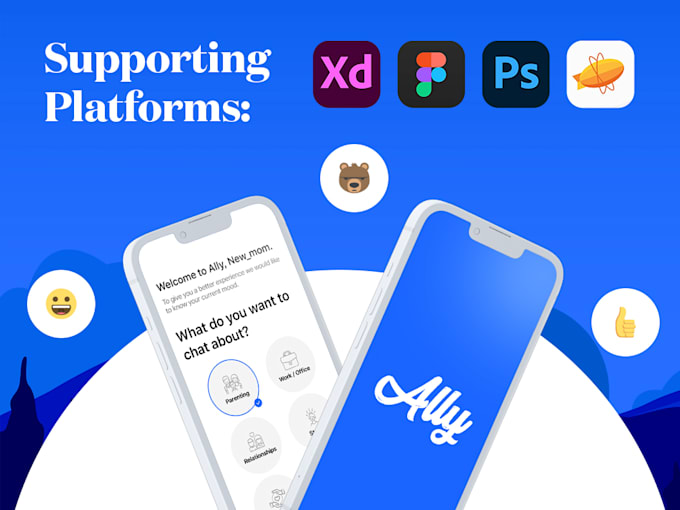 design mobile app UI for ios or android