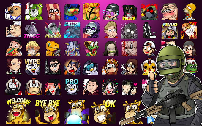 create awesome custom twitch emotes or sub badges