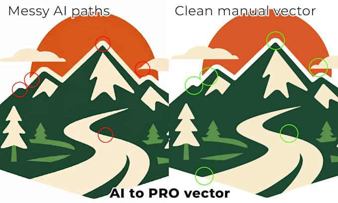 professionally vectorize and fix your ai generated logo
