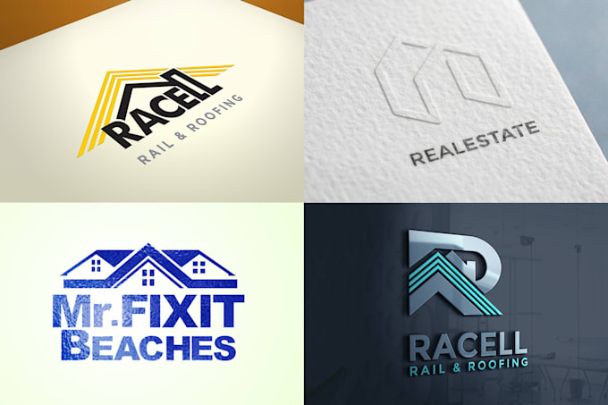 design roofing construction, property logo