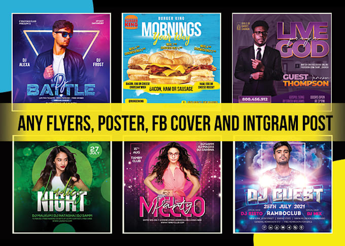 do party, club, nightclub, motion event poster or flyer