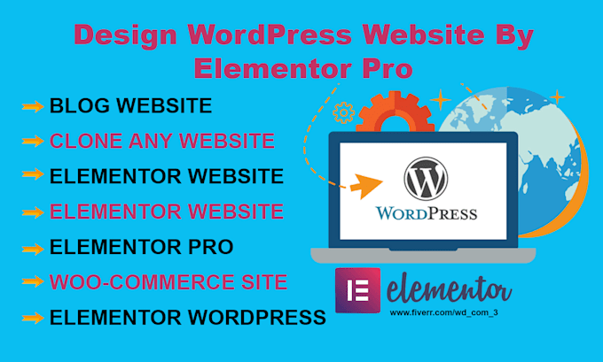 create or redesign a responsive wordpress website with elementor pro