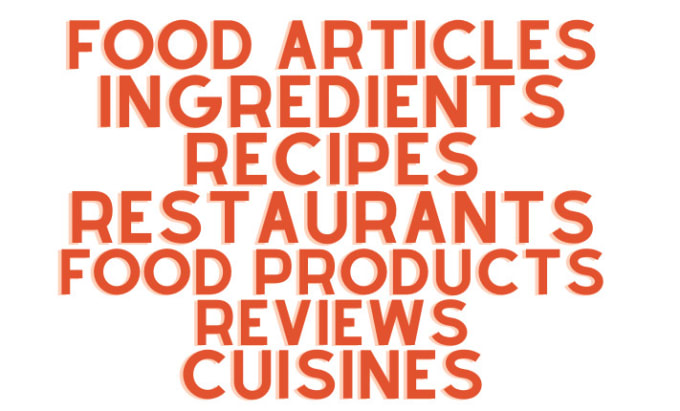 write food or drink articles for you