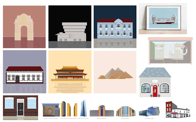create vector illustration of any building
