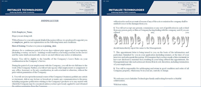 design your documents in PDF, ms word, excel