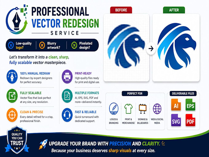 professional vector redesign, update, edit your artwork
