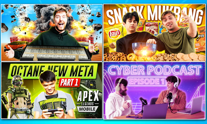 High-CTR YouTube Thumbnails Showcase
